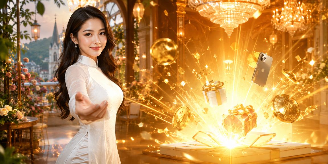 Người dùng tại Đà Lạt mặc áo dài truyền thống nhận thưởng đăng ký tài khoản trực tuyến