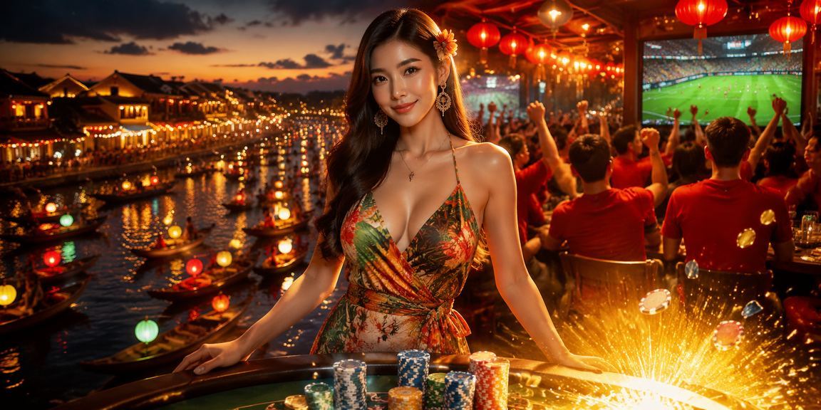 Không khí giải trí casino và thể thao trong lễ hội Tết tại Hội An với người chơi trực tuyến